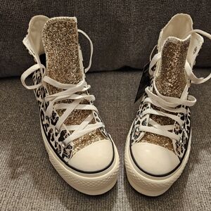 Converse Cream High-Top Sneakers